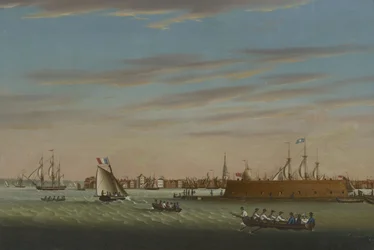 Blick auf Charleston vom Hafen, 1831